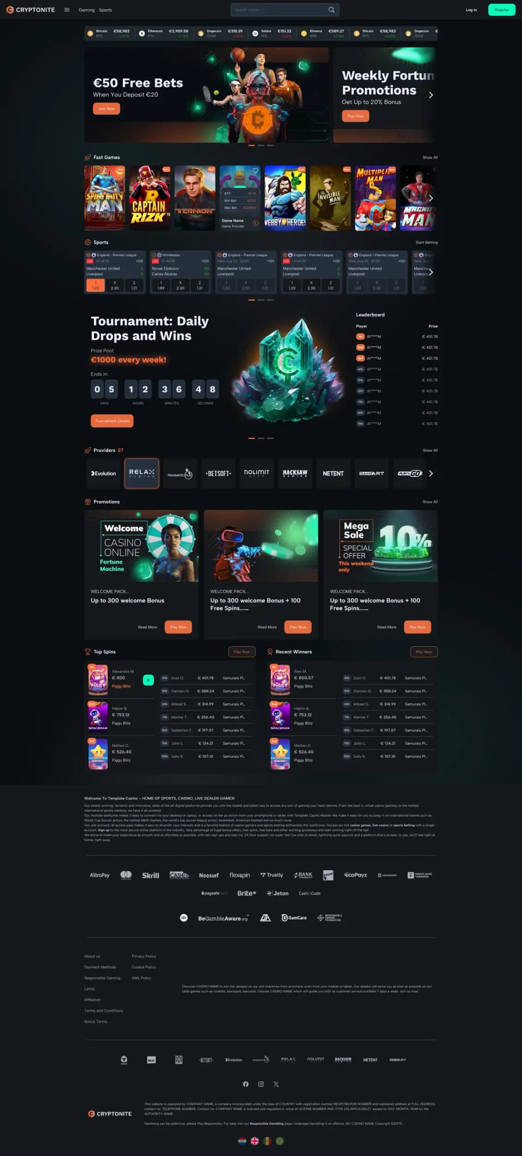 cryptonite template-card