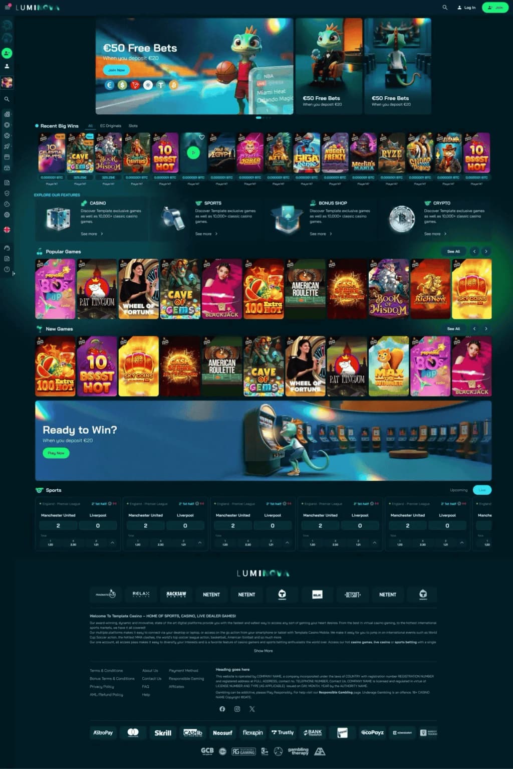 luminova template-card